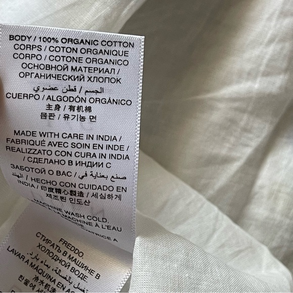 ✨NEW✨ DOEN Quinley Floral Organic Cotton Midi Dress in Painted Bouquet White L - Picture 13 of 14